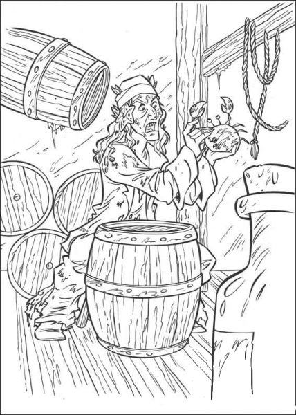 Bill Turner Catches A Crab  coloring page image