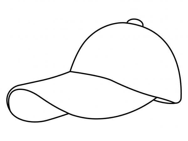 Billed Cap Emoji coloring page image