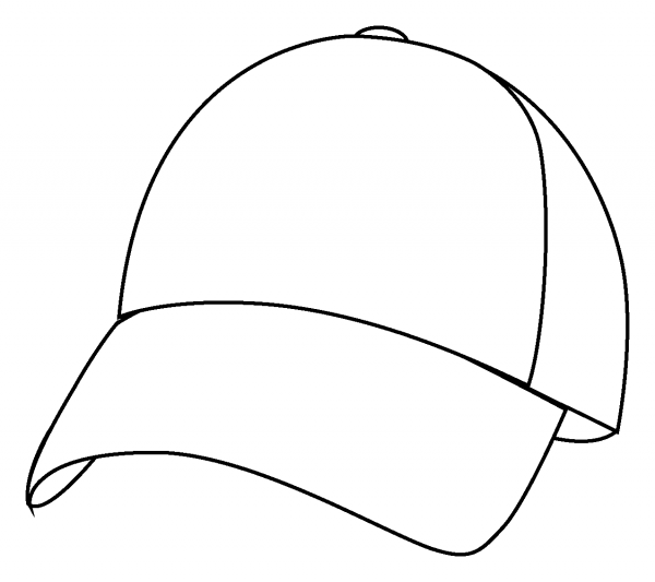 Billed Cap Emoji coloring page image