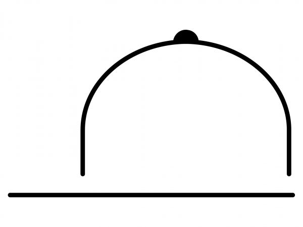 Billed Cap Emoji coloring page image