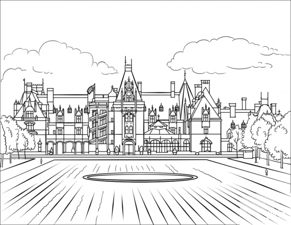 Biltmore Estate coloring page image