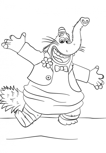 Bing Bong from Inside Out coloring page image
