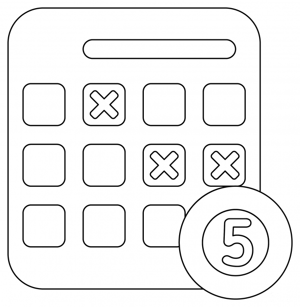 Bingo coloring page image