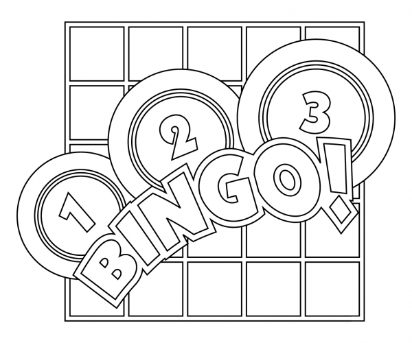 Bingo coloring page image
