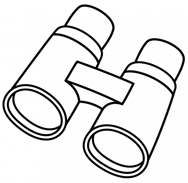 Binoculars coloring page image