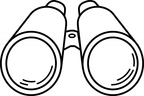 Binoculars coloring page image