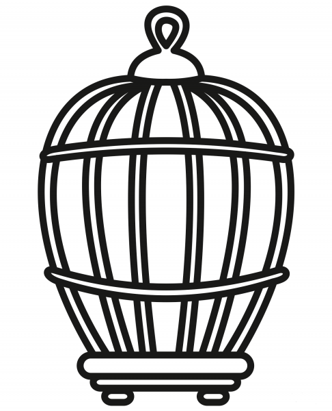 Bird Cage coloring page image