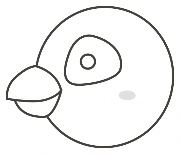 Bird coloring page image