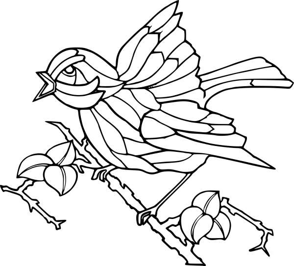 Bird coloring page image