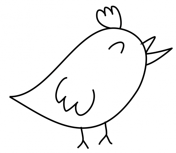Bird coloring page image
