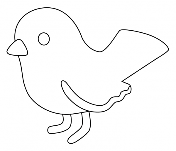 Bird Emoji coloring page image