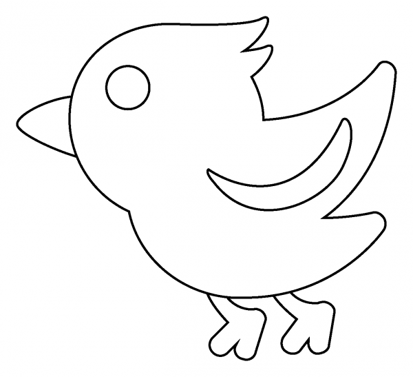 Bird Emoji coloring page image