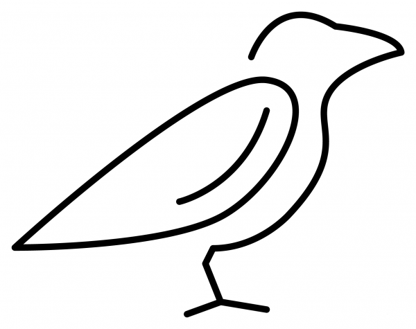 Bird Emoji coloring page image