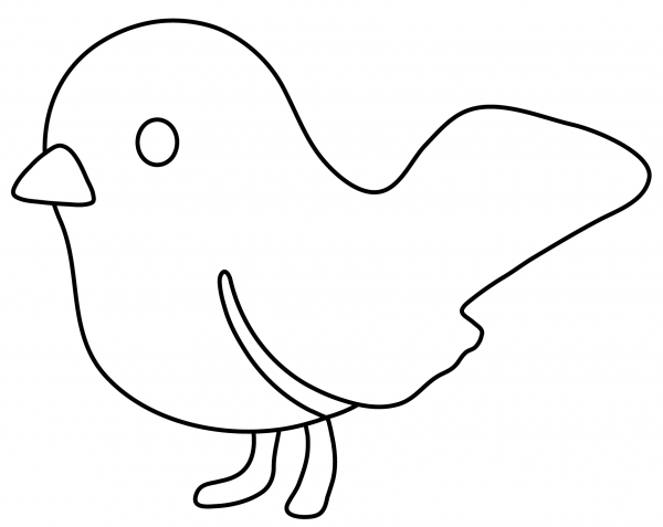 Bird Emoji coloring page image