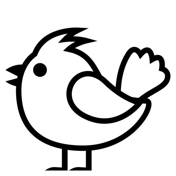 Bird Emoji coloring page image