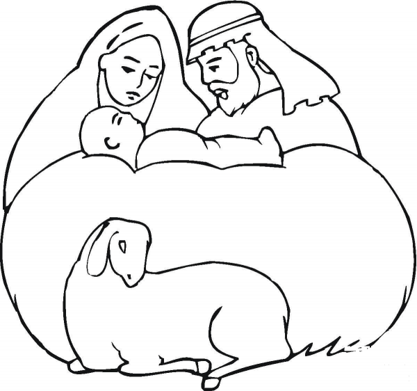 Birth Of Jesus  coloring page image