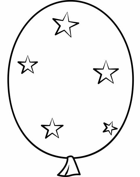 Birthday Balloon coloring page image