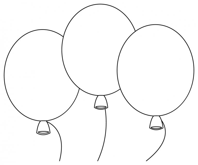 Birthday Balloons coloring page - ColouringPages