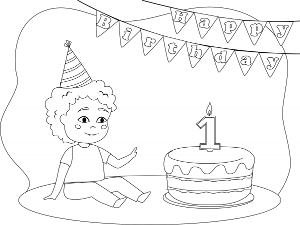 Birthday Boy coloring page image
