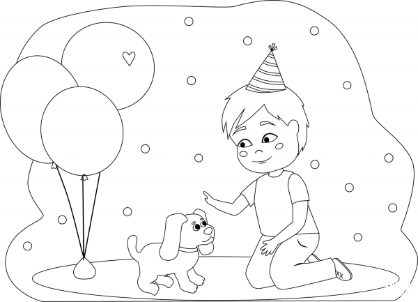 Birthday Boy coloring page image