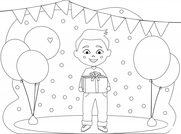 Birthday Boy coloring page image