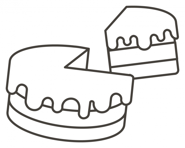 Birthday Cake coloring page image