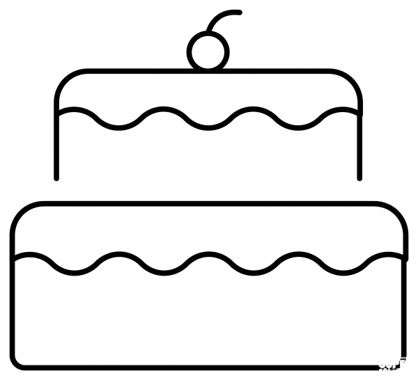 Birthday Cake Emoji coloring page image