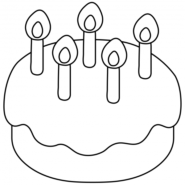 Birthday Cake Emoji coloring page image