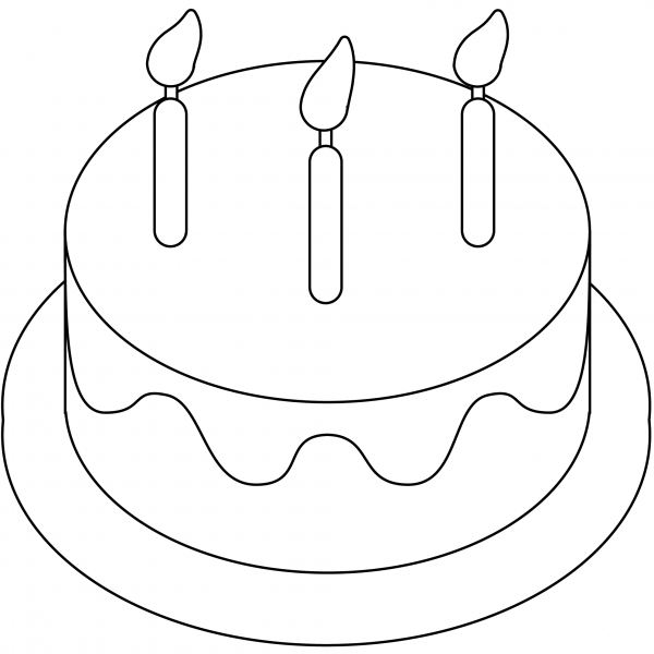 Birthday Cake Emoji coloring page image