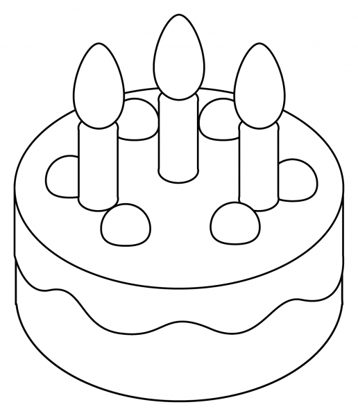Birthday Cake Emoji coloring page image