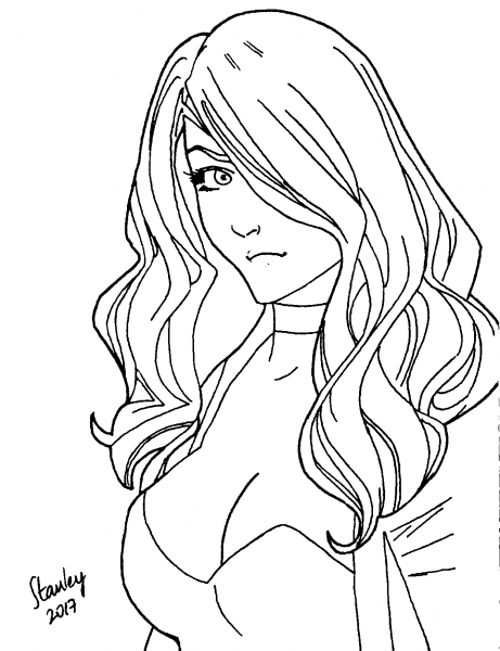 Black Canary coloring page image