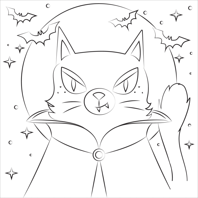 Black Cat coloring page - ColouringPages