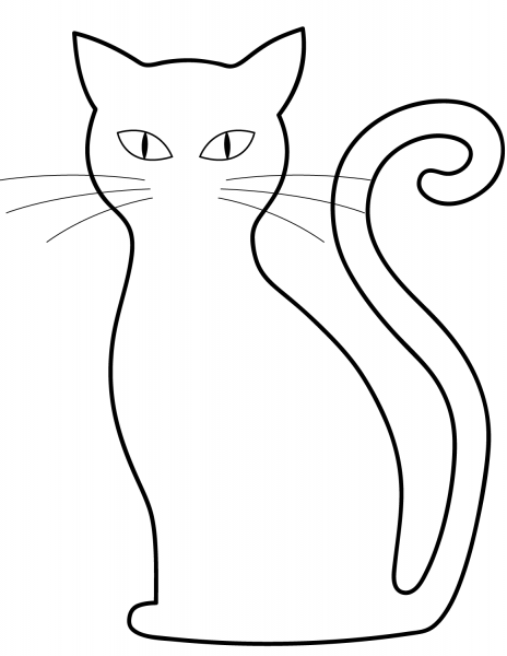 Black Cat coloring page image