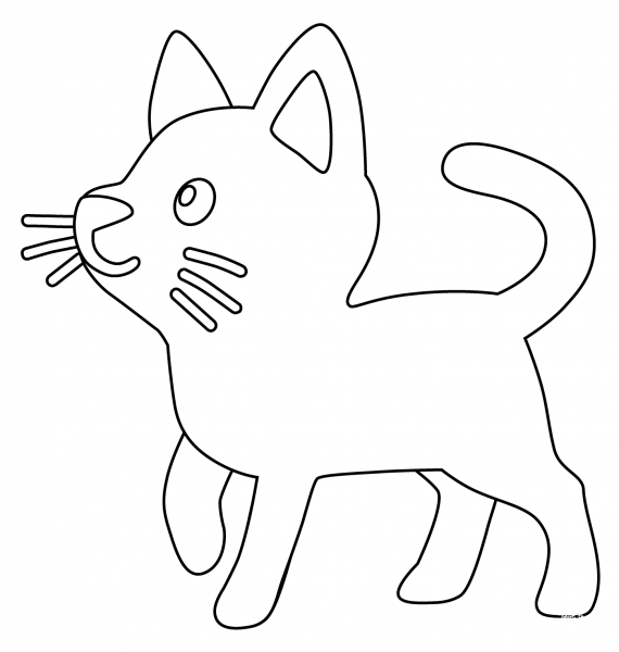 Black Cat Emoji coloring page image