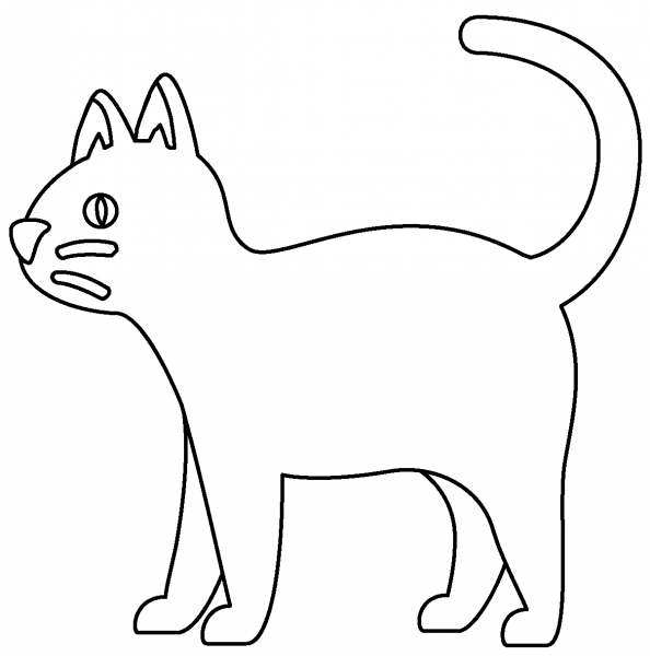 Black Cat Emoji coloring page image