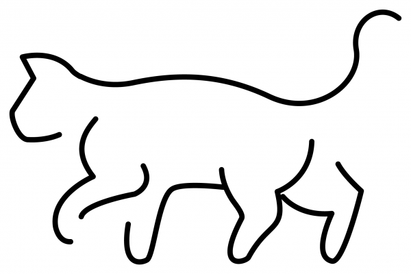 Black Cat Emoji coloring page image