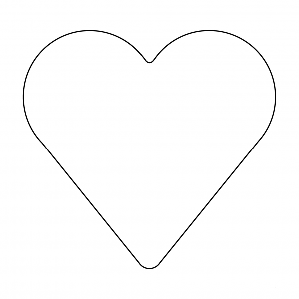 Black Heart Suit Emoji coloring page - ColouringPages