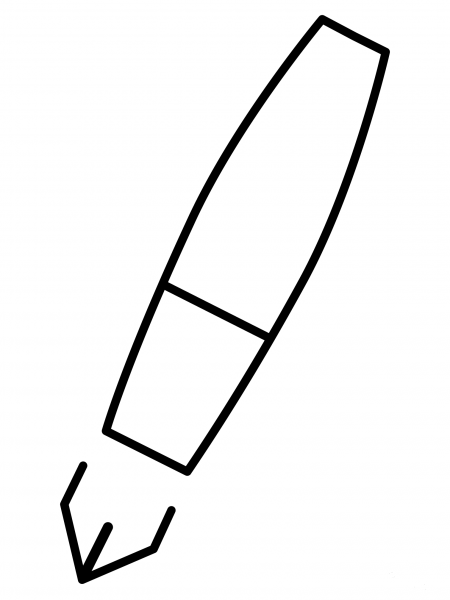 Black Nib Emoji coloring page image