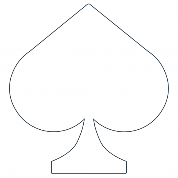 Black Spade Suit Emoji coloring page image