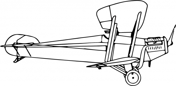 Blackburn Swift Biplane coloring page image