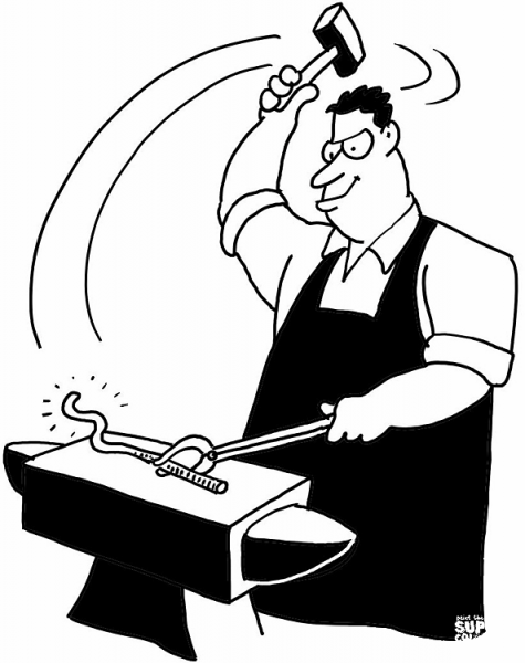 Blacksmith  coloring page image