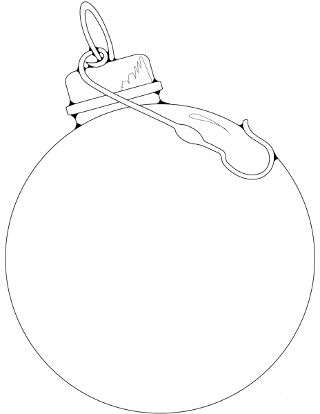 Blank Christmas Ornament coloring page image