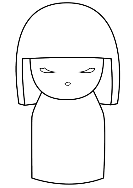 Blank Kimmidoll coloring page image