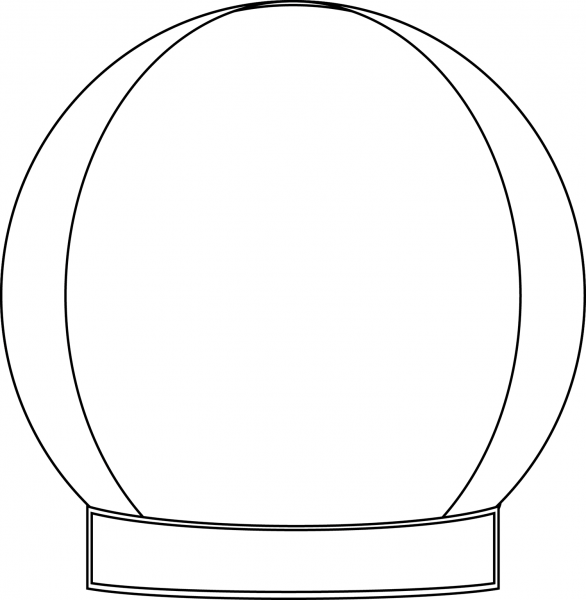 Blank Snow Globe coloring page image