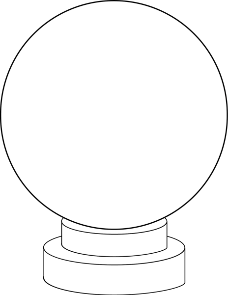Blank Snow Globe coloring page image