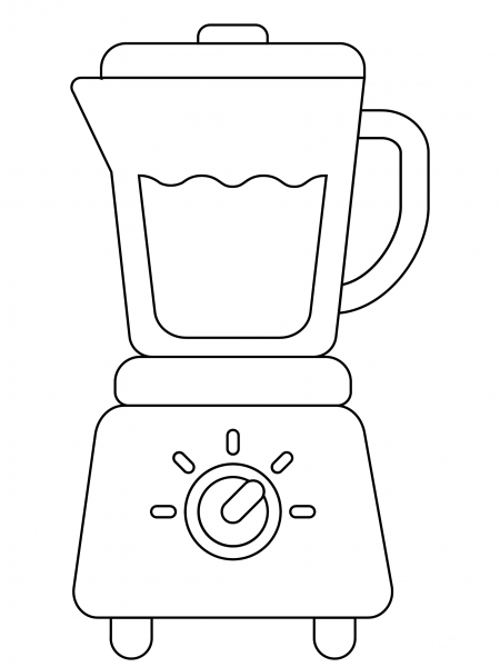 Blender coloring page image