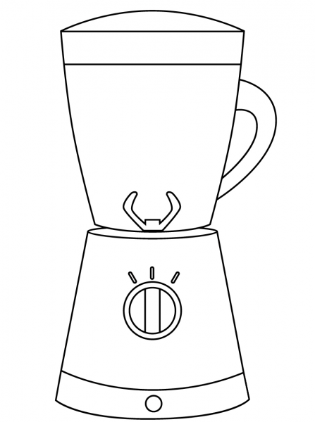 Blender coloring page image