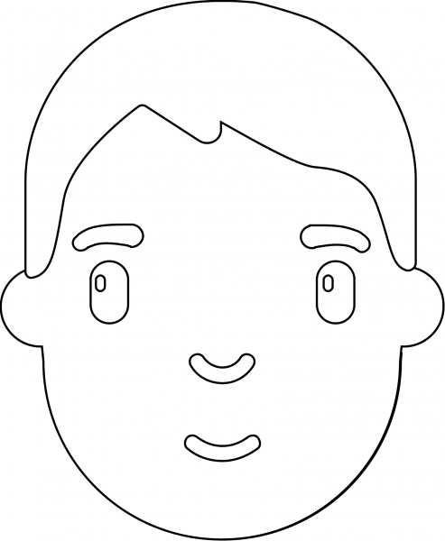 Blonde Emoji coloring page image