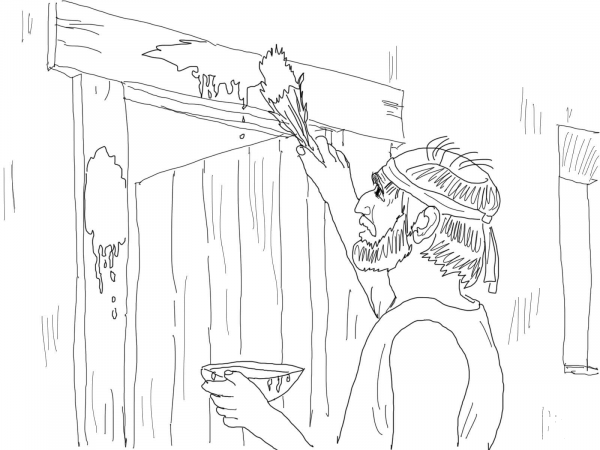 Blood on the Doorposts coloring page image