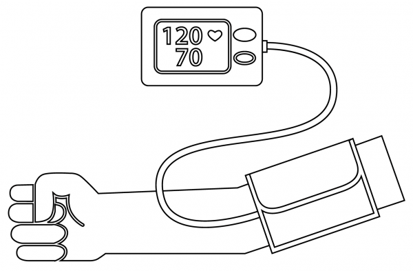 Blood Pressure coloring page image